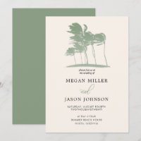 Windy Palm Trees, Sage Green Destination Wedding