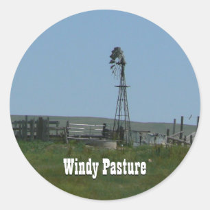 Windy Pasture Classic Round Sticker