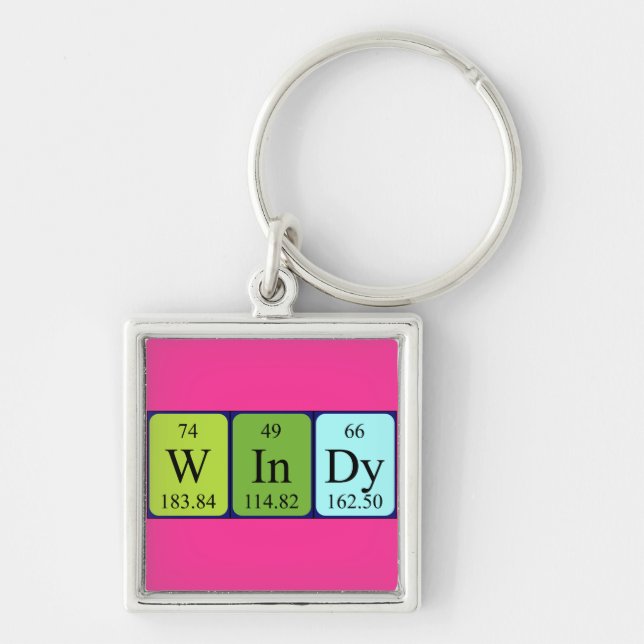 Windy periodic table name keyring (Front)