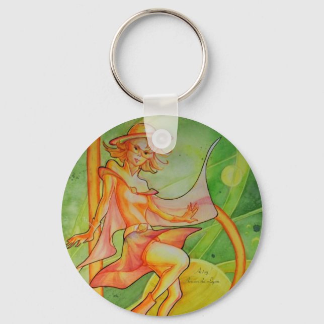 Windy Saturn Key Ring (Front)