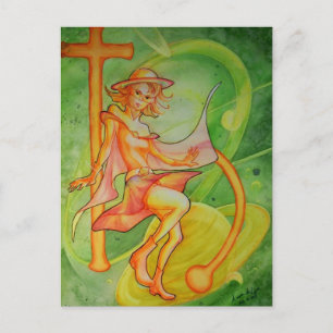 Windy Saturn Postcard