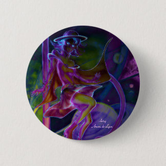 Windy Saturn Psychedelic 6 Cm Round Badge