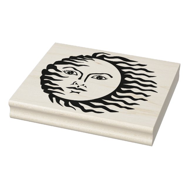 Windy Sun Rubber Art Stamp (Stamp)