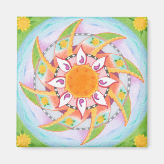 Windy Sunflowers Refrigerator Magnet