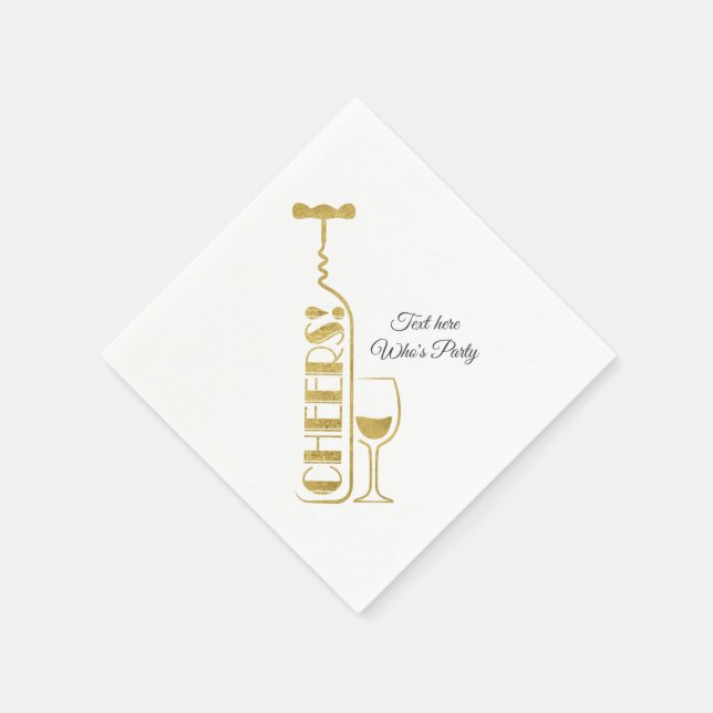 wine, adult birthday, wedding, napkin (Corner)
