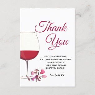 wine, adult, thank you card