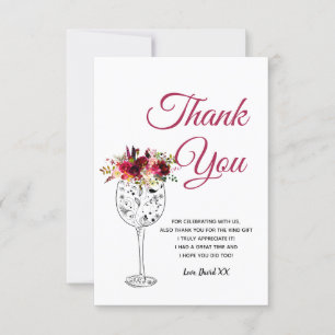wine, adult, thank you card