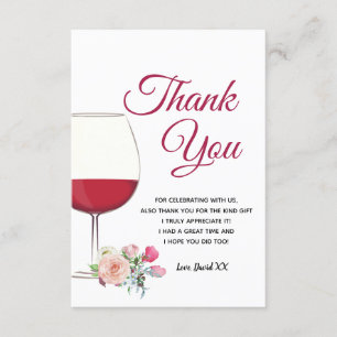 wine, adult, thank you card