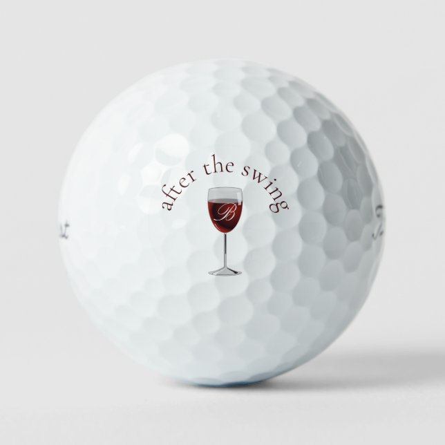 Wine After the Swing Monogram Titleist Pro VI Golf Balls (Front)