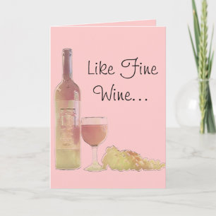 Wine Age Birthday Card