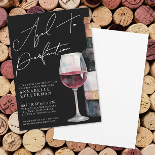 Wine Aged To Perfection Birthday Party Invitation