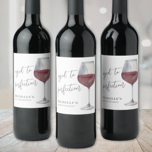 Wine Aged To Perfection Birthday Wine Label