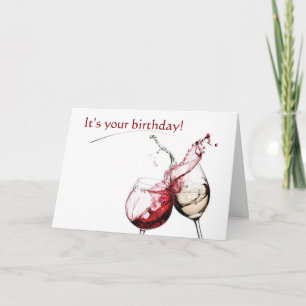 Wine and Birthday Wishes Card