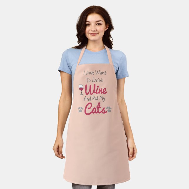 Wine and Cats Apron (Worn)