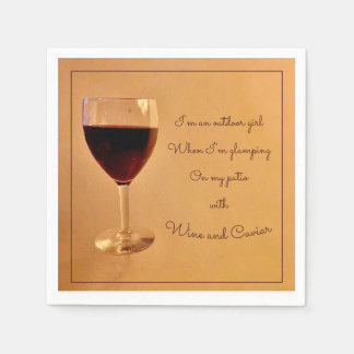 Wine and Caviar Paper Napkin