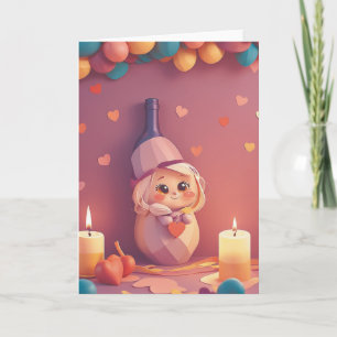 Wine and Cheers Birthday Card