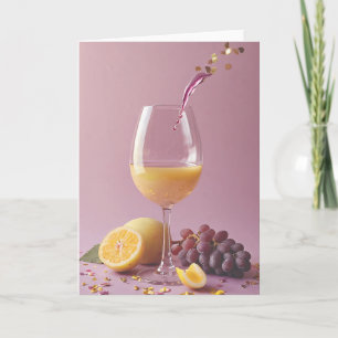 Wine and Cheers to Another Year Card