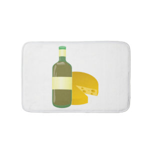 Wine and Cheese Bath Mat