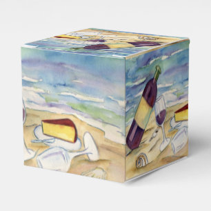 Wine and Cheese Beach Party Custom Gift Box