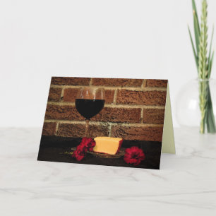 Wine and Cheese Birthday Card