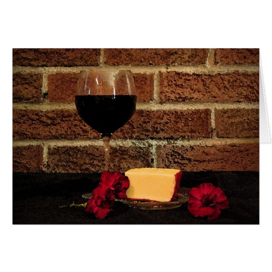 Wine and Cheese Birthday Card