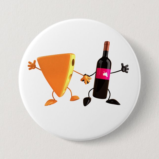 Wine And Cheese Button (Front)