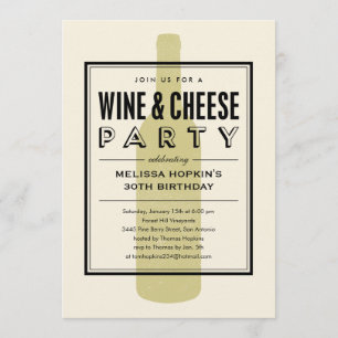 Wine and Cheese Invitations