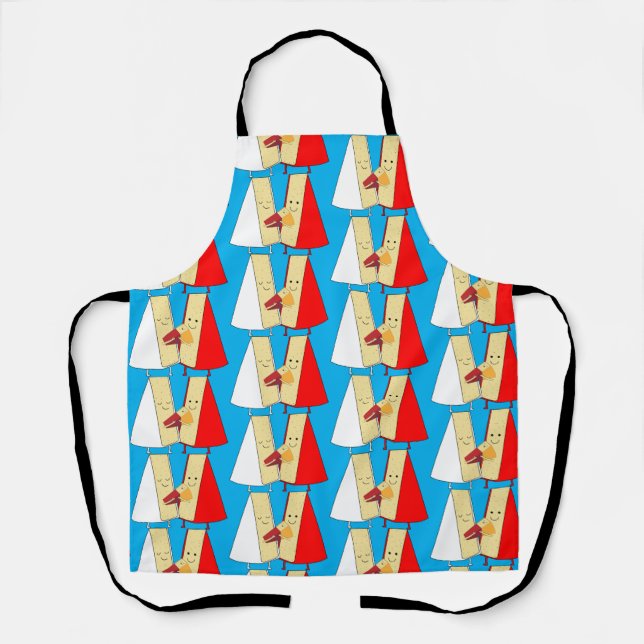 Wine And Cheese Lovers Apron (Front)