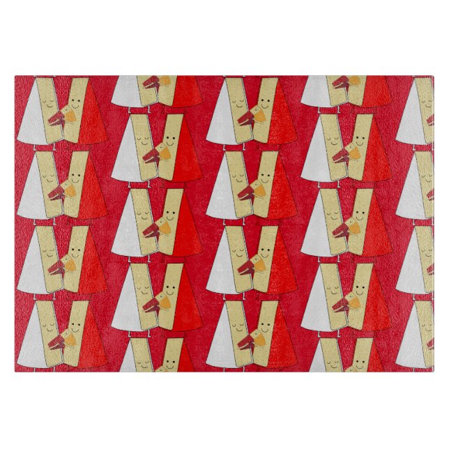 Wine And Cheese Lovers Cutting Board (Front)