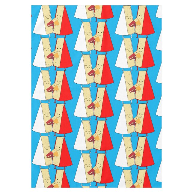 Wine And Cheese Lovers Tablecloth (Front)
