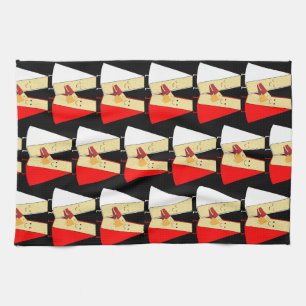 Wine And Cheese Lovers Tea Towel