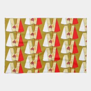 Wine And Cheese Lovers Tea Towel