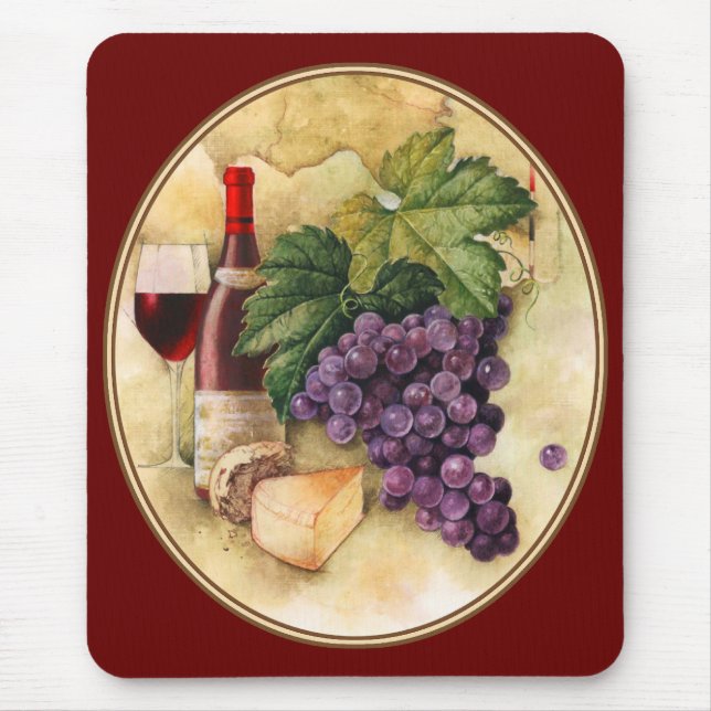 Wine and Cheese Mouse Mat (Front)