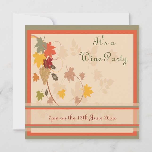 Wine and Cheese Party Announcement (Front)