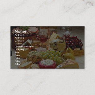 Wine and cheese party business card