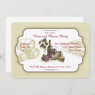 Wine and Cheese Party Invitation