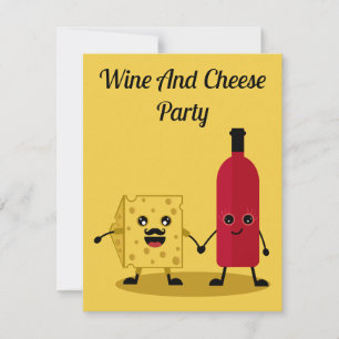 Wine And Cheese party Invitation