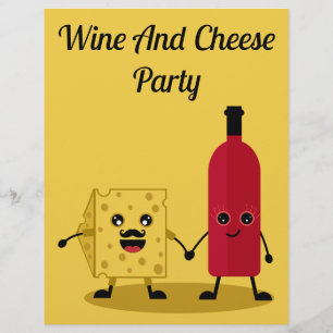 Wine And Cheese party Invitation Flyer