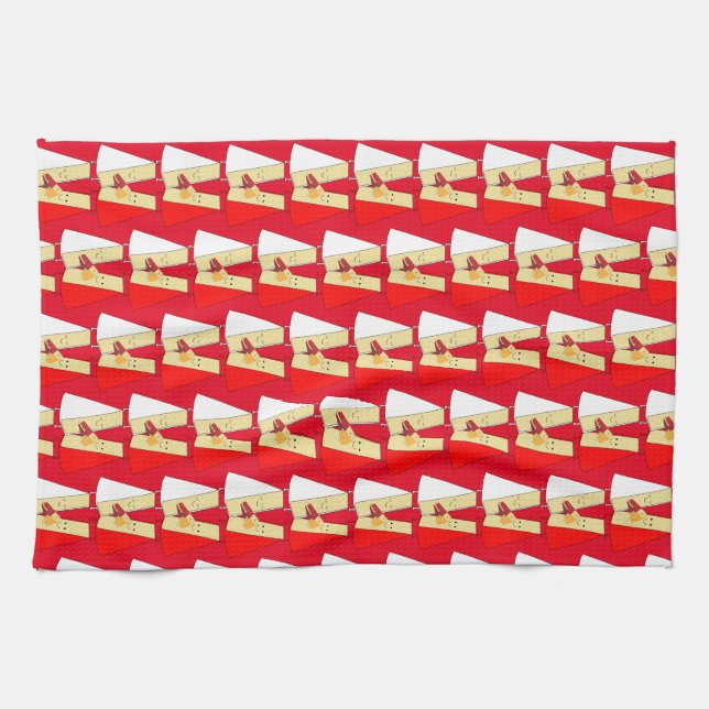 Wine And Cheese party Invitation Tea Towel (Horizontal)