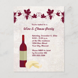 Wine and Cheese Party Invitations