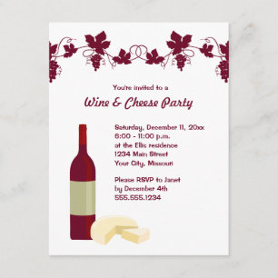 Wine and Cheese Party Invitations