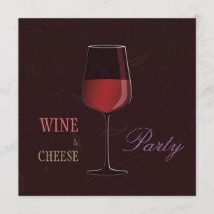 Wine and Cheese Party Personalised Invitation