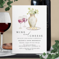 Wine and Cheese | Red Wine Tasting Adult Birthday