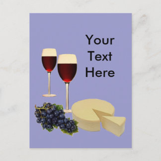 Wine and Cheese Series Postcard