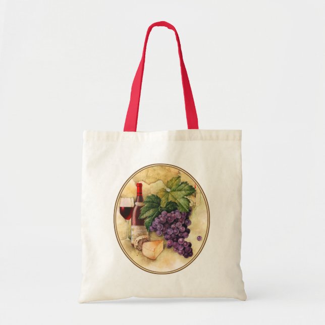 Wine and Cheese Tote Bag (Front)