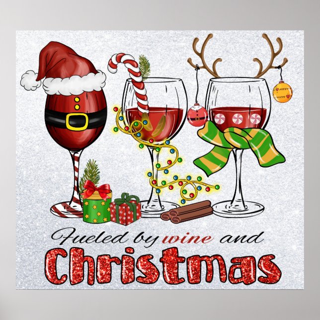 Wine and Christmas Poster (Front)