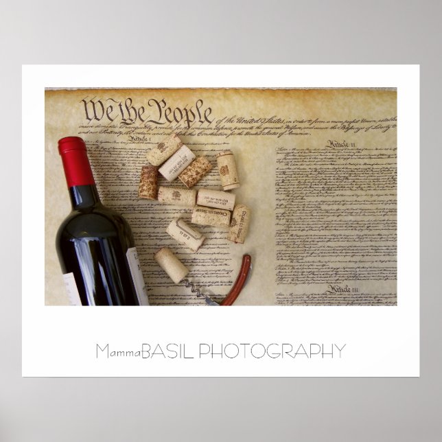 Wine and Constitution Poster! Poster (Front)