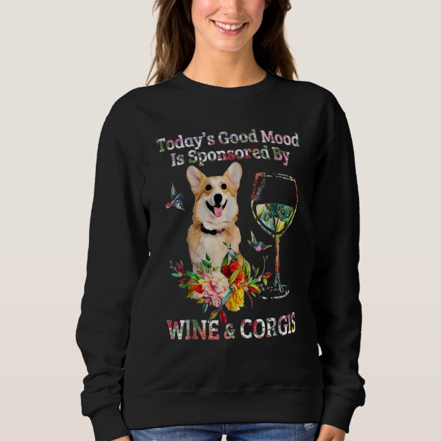 Wine And Corgis Sweatshirt (Front)