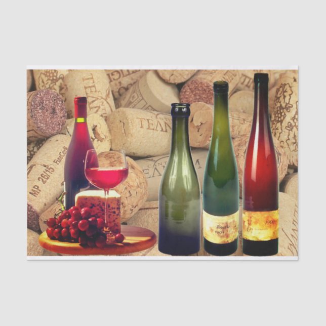 Wine and Corks Gift Tissue Paper (Front)