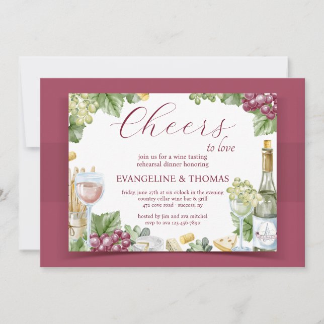 Wine and Dine Invitation (Front)